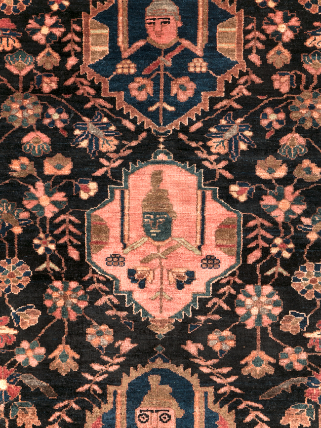Antique Persian Pictorial Malayer Rug, No.28133 - Gsblank