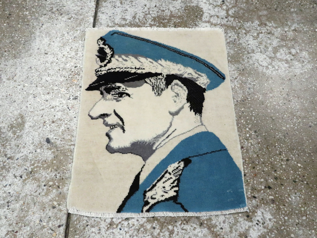 Vintage Persian Tabriz Pictorial Rug, No.28139 - Gsblank