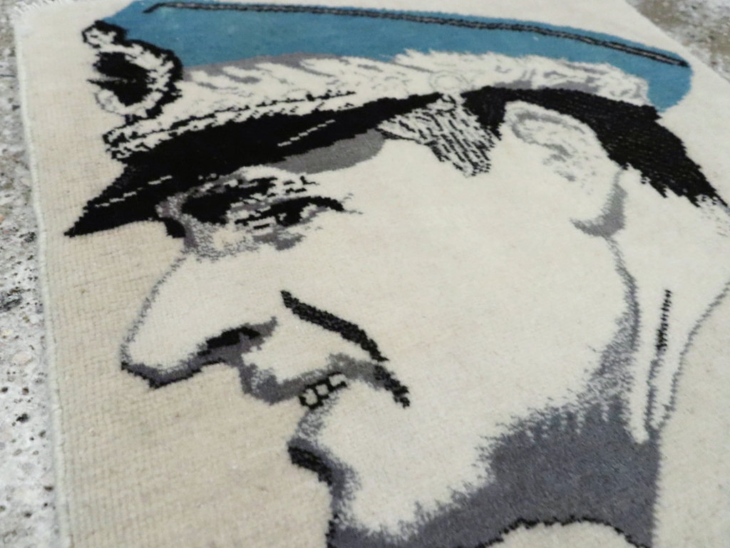 Vintage Persian Tabriz Pictorial Rug, No.28139 - Gsblank