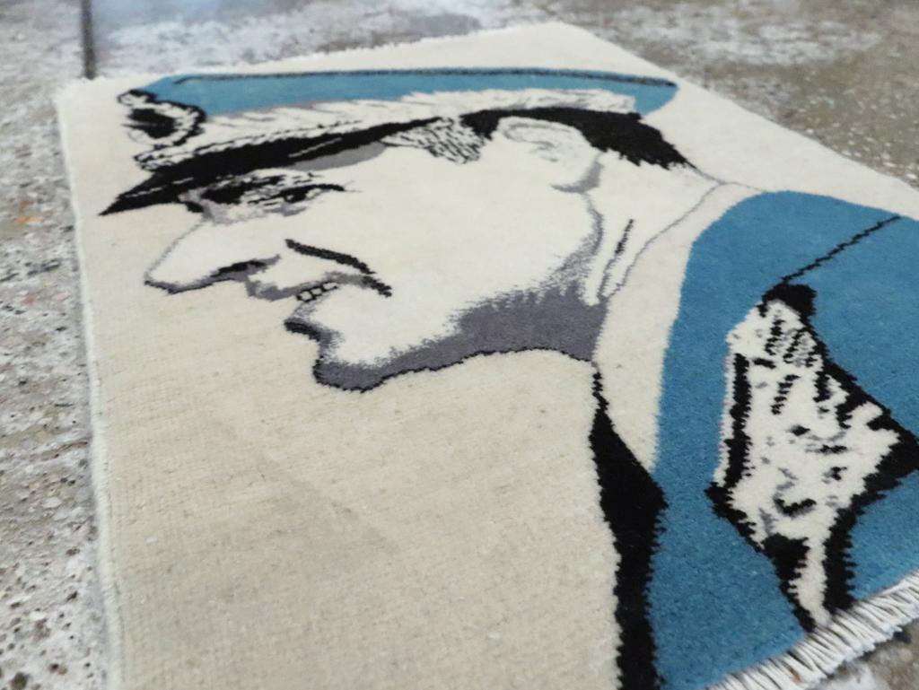 Vintage Persian Tabriz Pictorial Rug, No.28139 - Gsblank