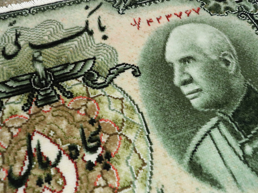 Vintage Persian Tabriz Pictorial Rug, No.28140 - Gsblank