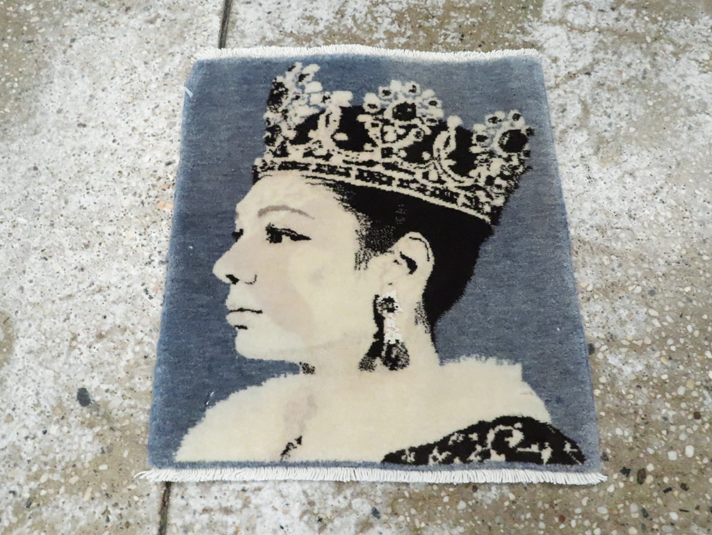 Vintage Persian Tabriz Pictorial Rug, No.28141 - Gsblank