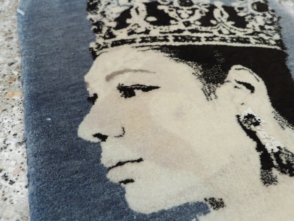 Vintage Persian Tabriz Pictorial Rug, No.28141 - Gsblank