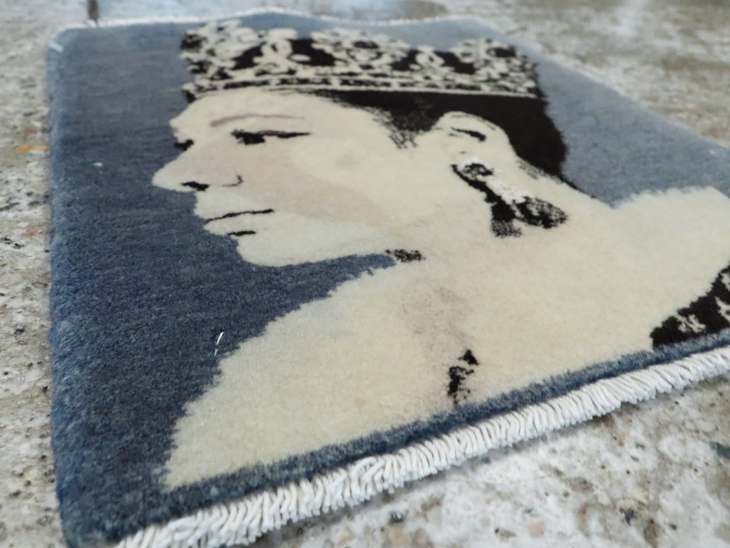 Vintage Persian Tabriz Pictorial Rug, No.28141 - Gsblank