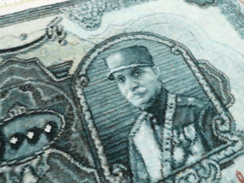 Modern Persian Tabriz Pictorial Rug, No.28143 - Gsblank