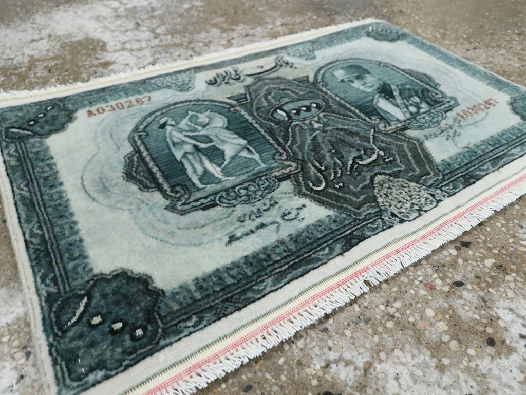 Modern Persian Tabriz Pictorial Rug, No.28143 - Gsblank