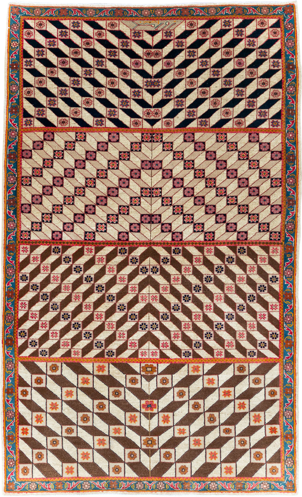 Vintage Persian Tabriz Rug, No.28151 - Gsblank