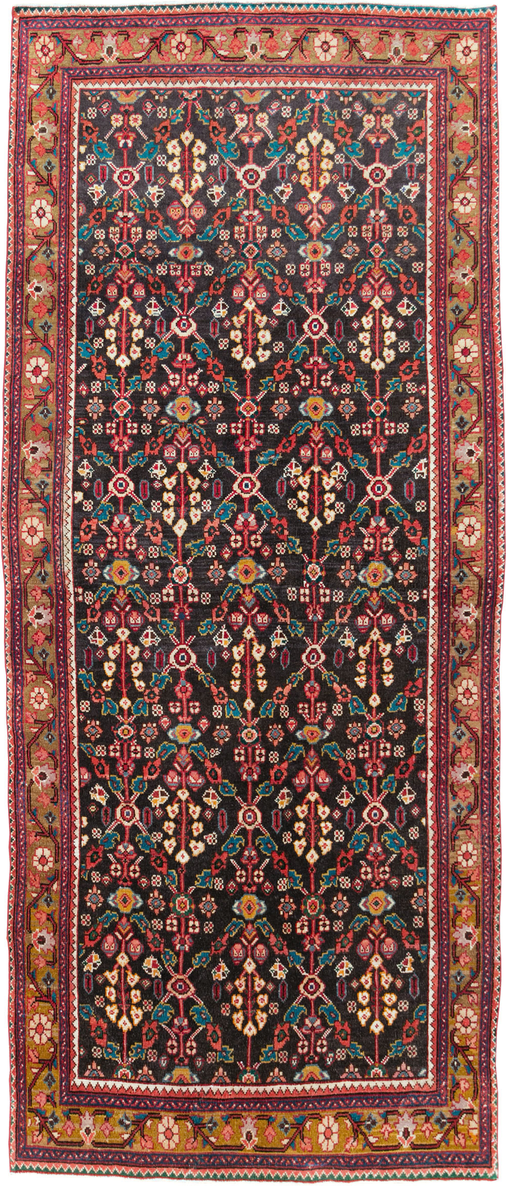 Vintage Persian Hamadan Gallery Rug, No.28155 - Gsblank