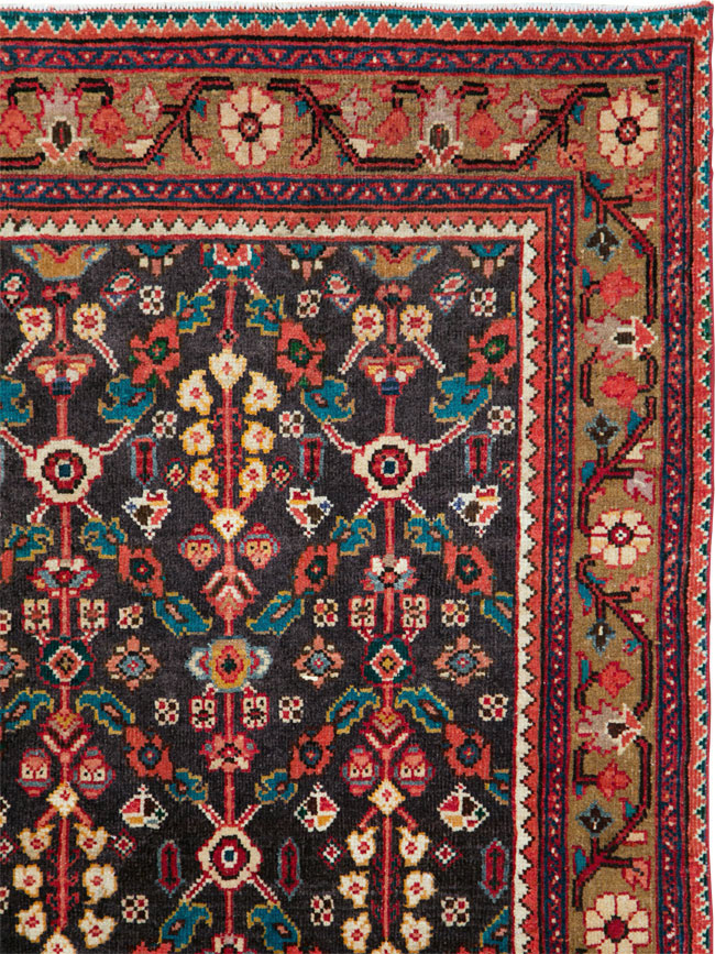 Vintage Persian Hamadan Gallery Rug, No.28155 - Gsblank