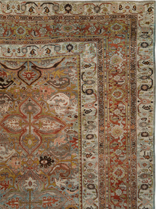Antique Persian Bidjar Large Room Size Carpet, No.28160 - Gsblank