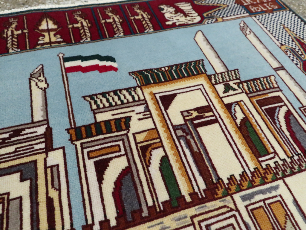 Vintage Persian Tabriz Pictorial Rug (Pair: 1 of 2), No.28163 - Gsblank