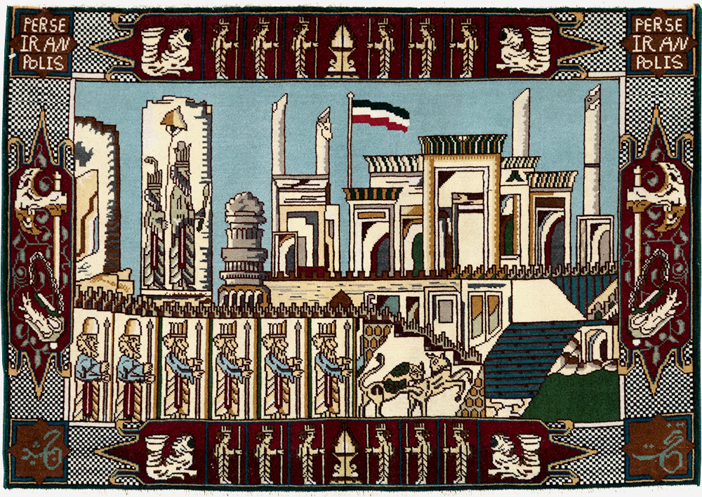 Vintage Persian Tabriz Pictorial Rug (Pair: 2 of 2), No.28164 - Gsblank