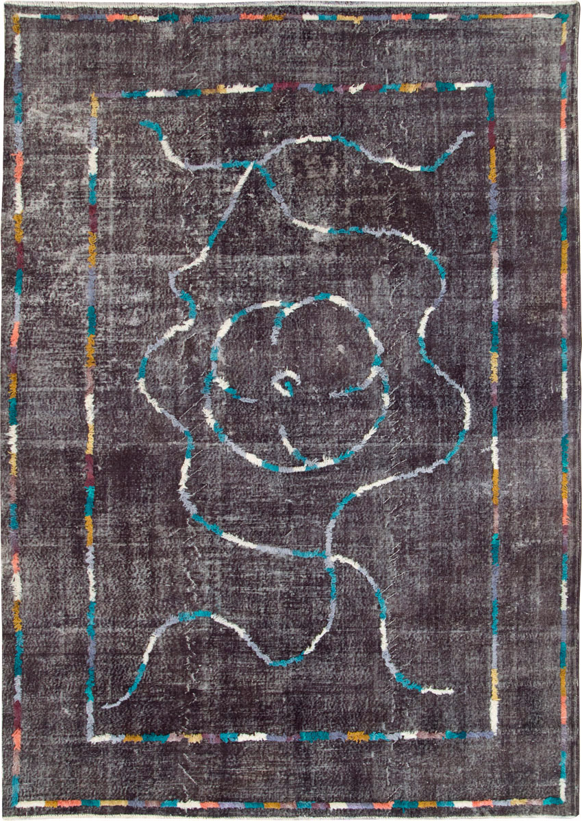 Modern Turkish Anatolian Distressed Room Size Carpet, No.28167 - Gsblank