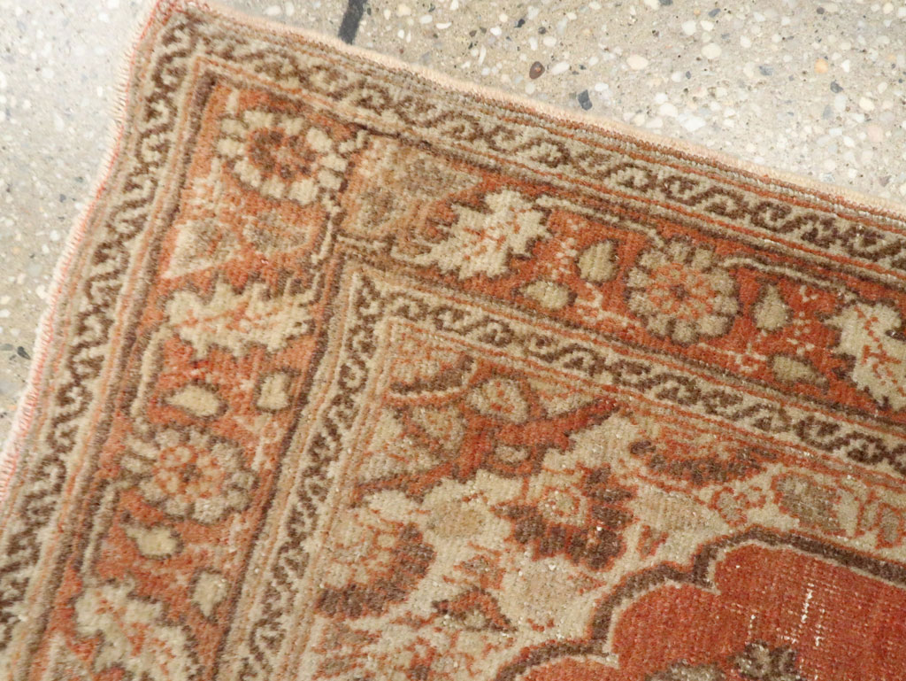 Vintage Persian Tabriz Throw Rug, No.28172 - Gsblank