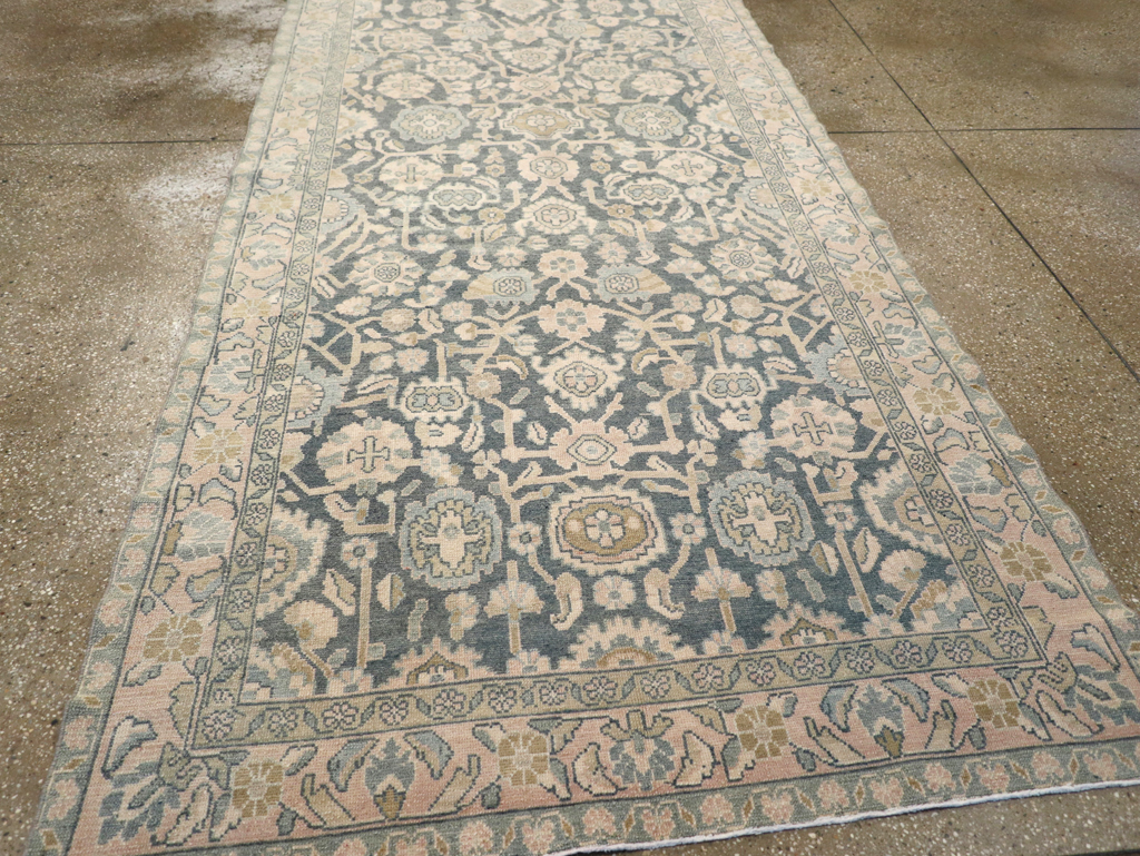 Vintage Persian Malayer Wide Gallery Runner, No.28174 - Gsblank