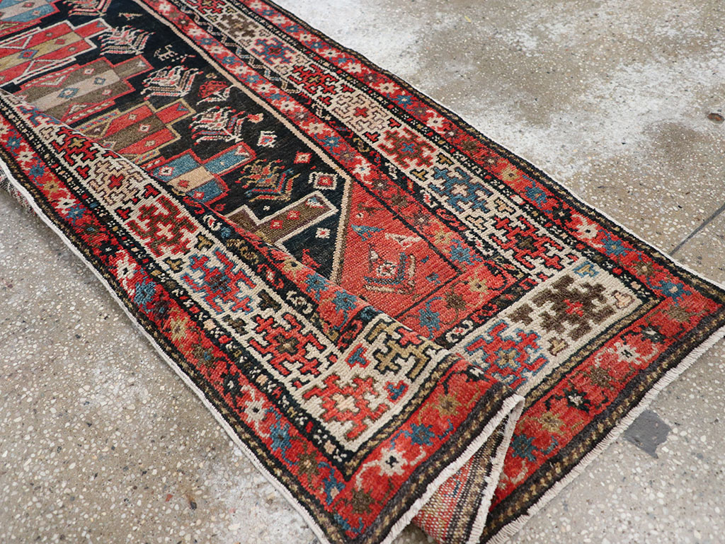 Antique Persian Kurd Runner, No.28180 - Gsblank