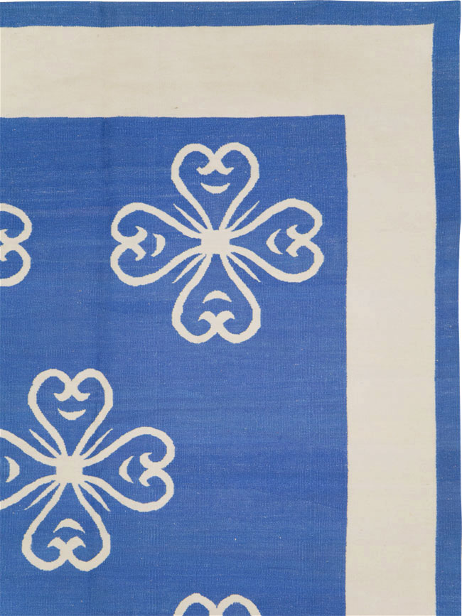 Modern Turkish Flatweave Room Size Carpet, No.28186 - Gsblank