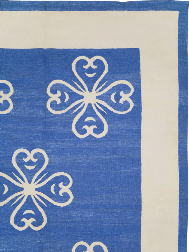 Modern Turkish Flatweave Room Size Carpet, No.28186 - Gsblank