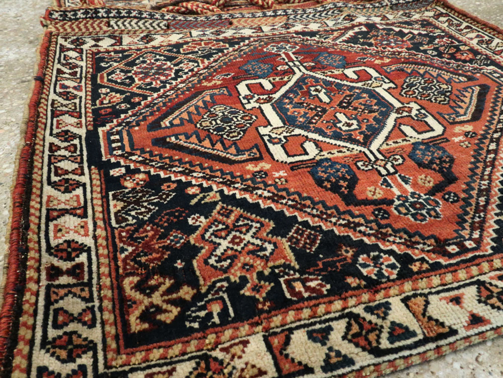 Antique Persian Qashqai Saddlebag (Khorjin), No.28219 - Gsblank
