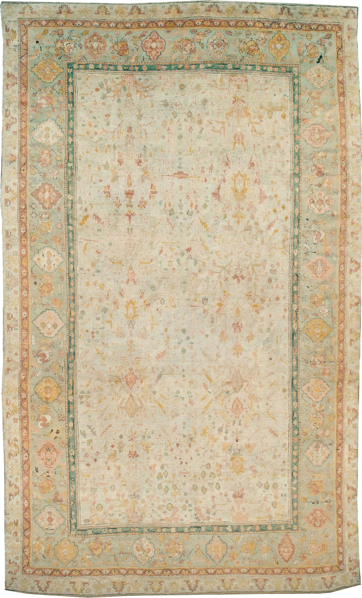 Antique Turkish Oushak Large Oversized Carpet, No.28226 - Gsblank