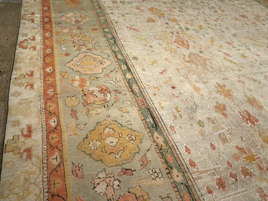 Antique Turkish Oushak Large Oversized Carpet, No.28226 - Gsblank