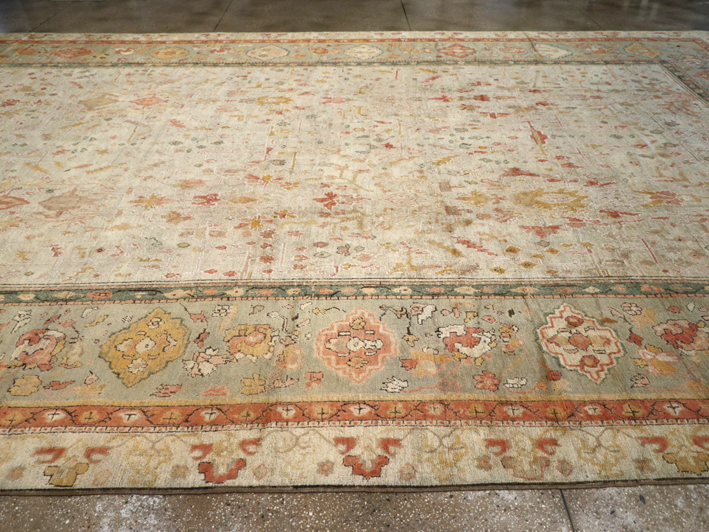 Antique Turkish Oushak Large Oversized Carpet, No.28226 - Gsblank