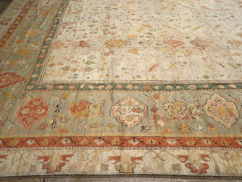 Antique Turkish Oushak Large Oversized Carpet, No.28226 - Gsblank