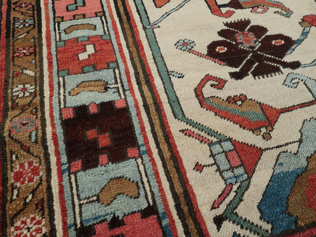 Antique Persian Serapi Wagireh Sampler Rug, No.28230 - Gsblank