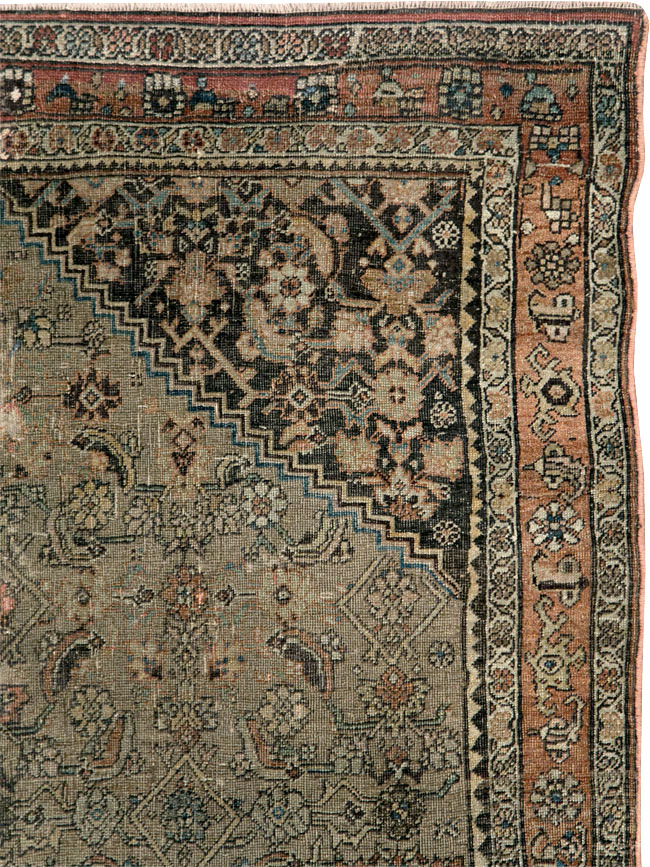 Antique Persian Bidjar Square Accent Rug, No.28231 - Gsblank