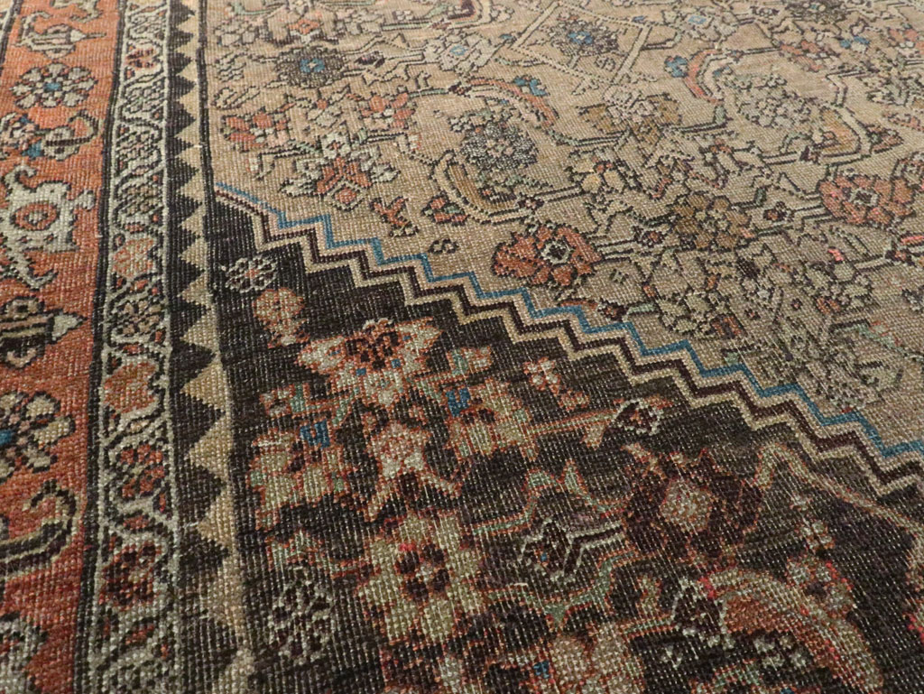 Antique Persian Bidjar Square Accent Rug, No.28231 - Gsblank