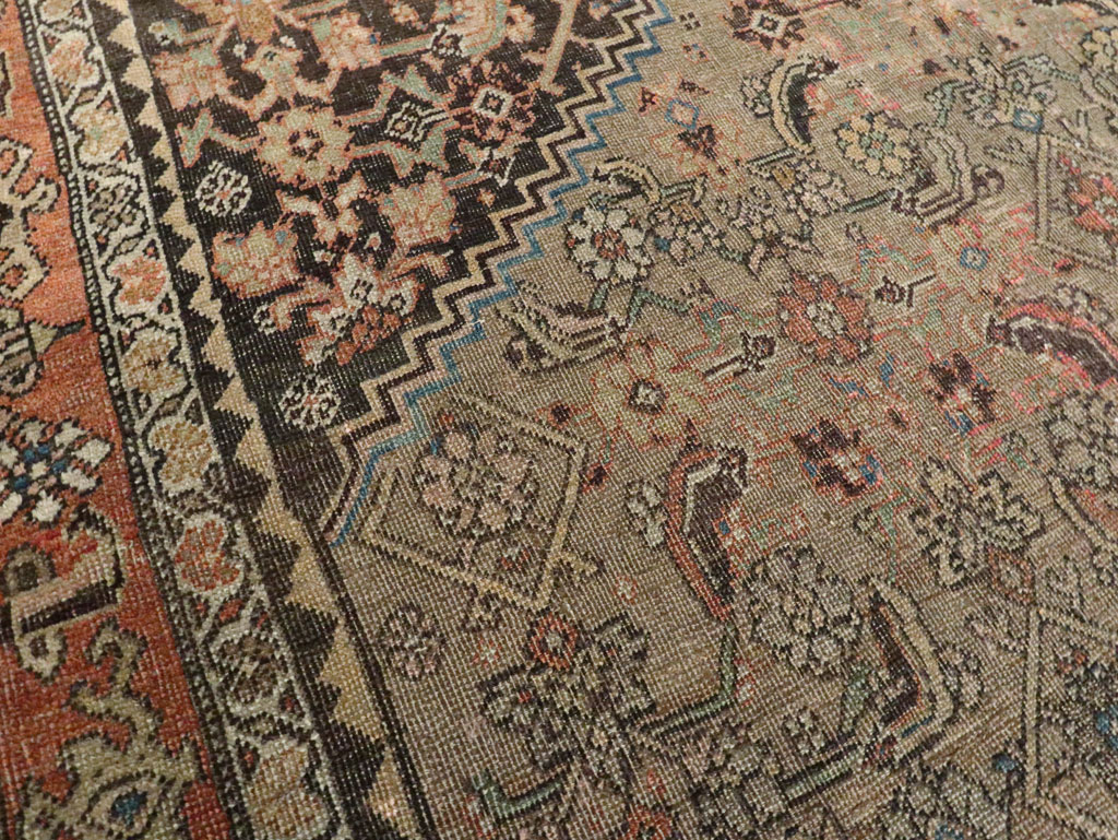 Antique Persian Bidjar Square Accent Rug, No.28231 - Gsblank