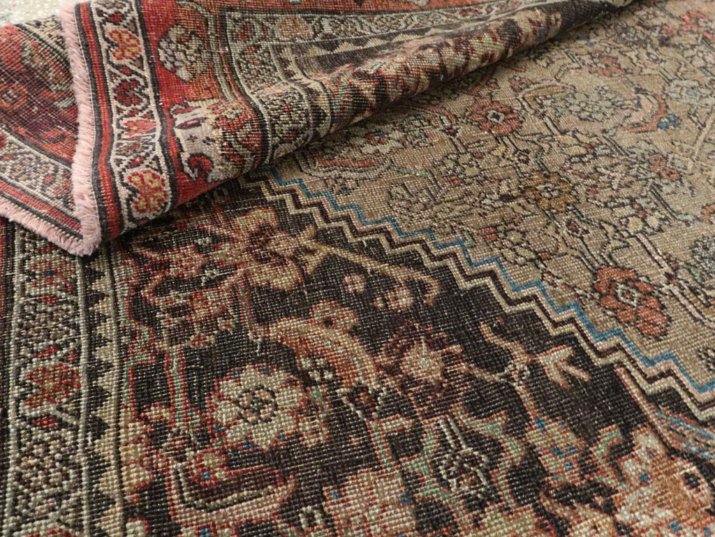 Antique Persian Bidjar Square Accent Rug, No.28231 - Gsblank