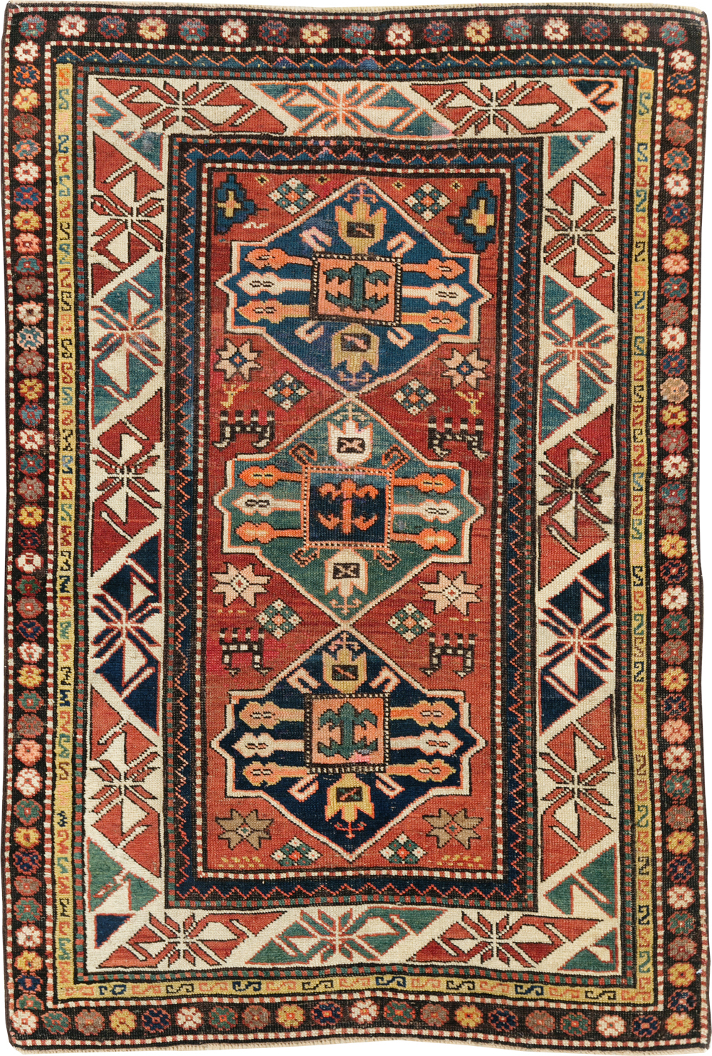 Antique Caucasian Kazak Rug, No.28233 - Gsblank