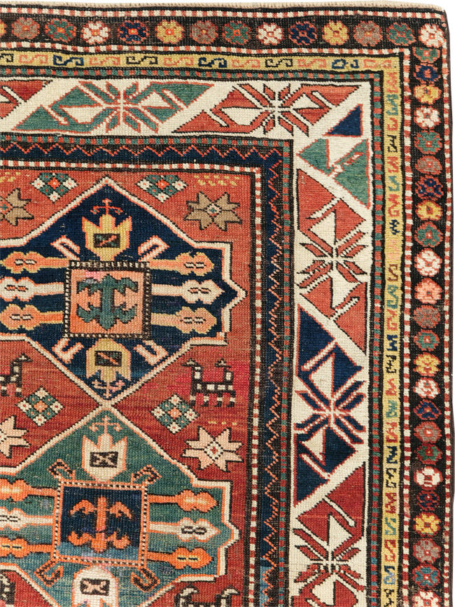 Antique Caucasian Kazak Rug, No.28233 - Gsblank