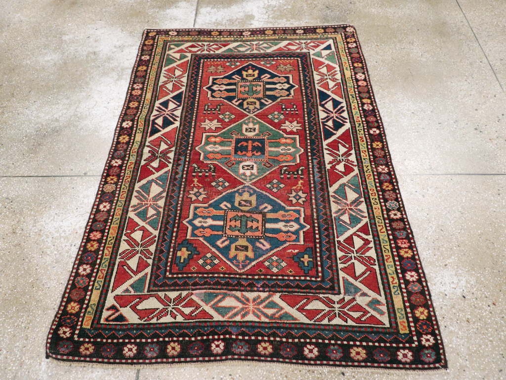 Antique Caucasian Kazak Rug, No.28233 - Gsblank