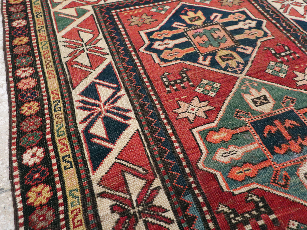 Antique Caucasian Kazak Rug, No.28233 - Gsblank