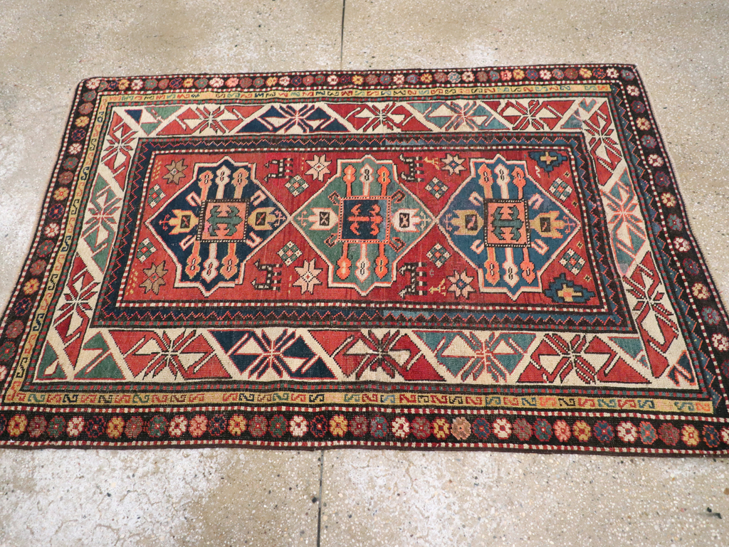 Antique Caucasian Kazak Rug, No.28233 - Gsblank