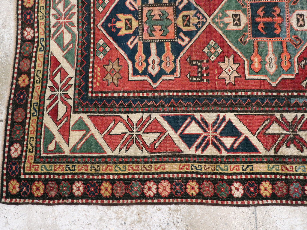 Antique Caucasian Kazak Rug, No.28233 - Gsblank