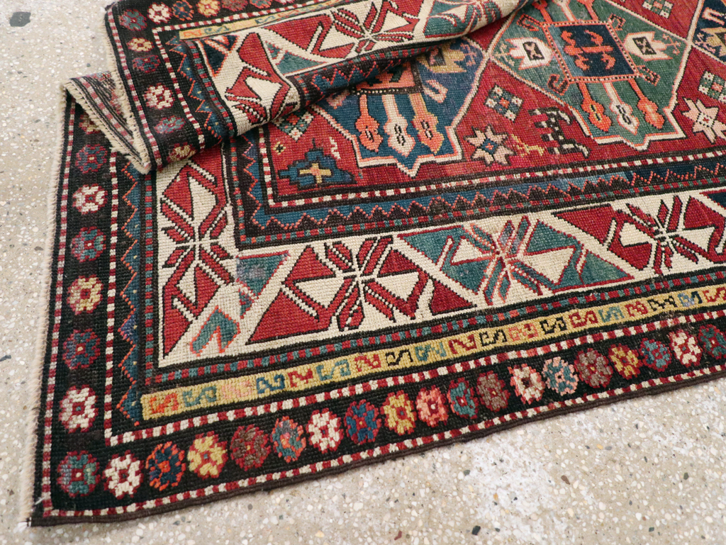Antique Caucasian Kazak Rug, No.28233 - Gsblank