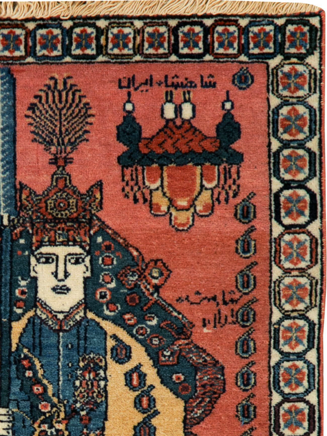 Persian Pictorial Shiraz Rug, No.28241 - Gsblank