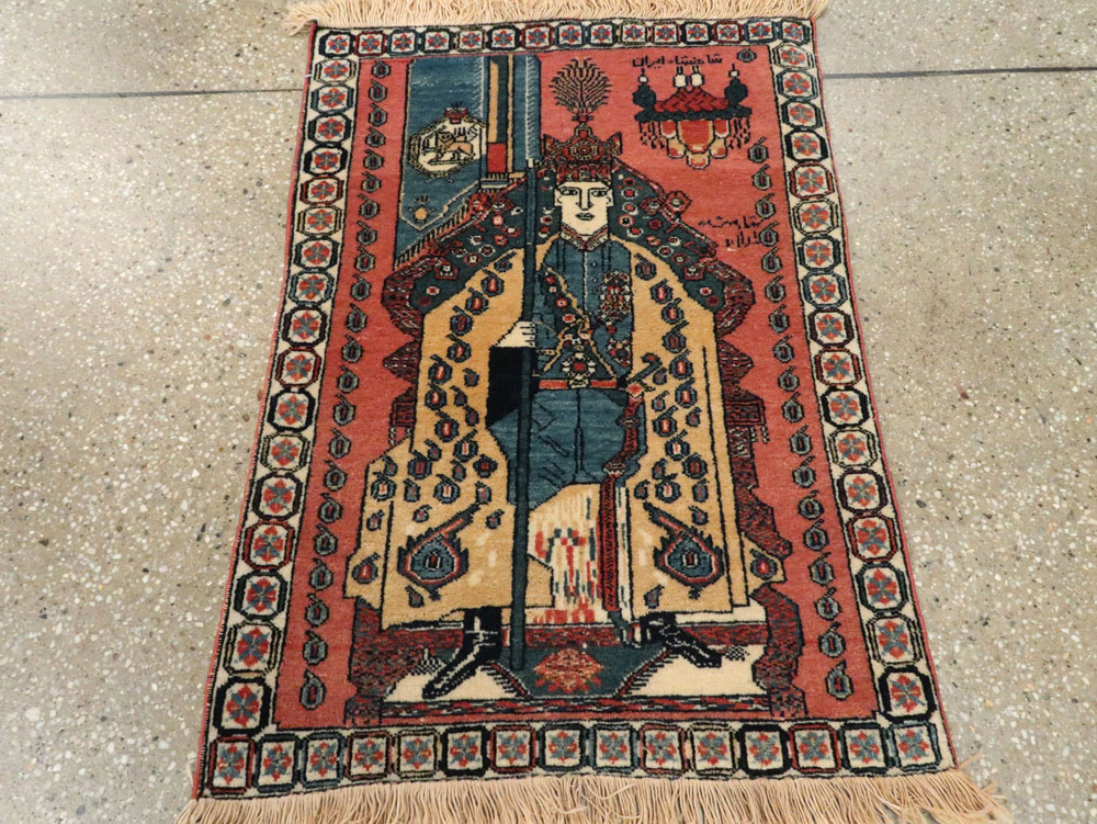 Persian Pictorial Shiraz Rug, No.28241 - Gsblank