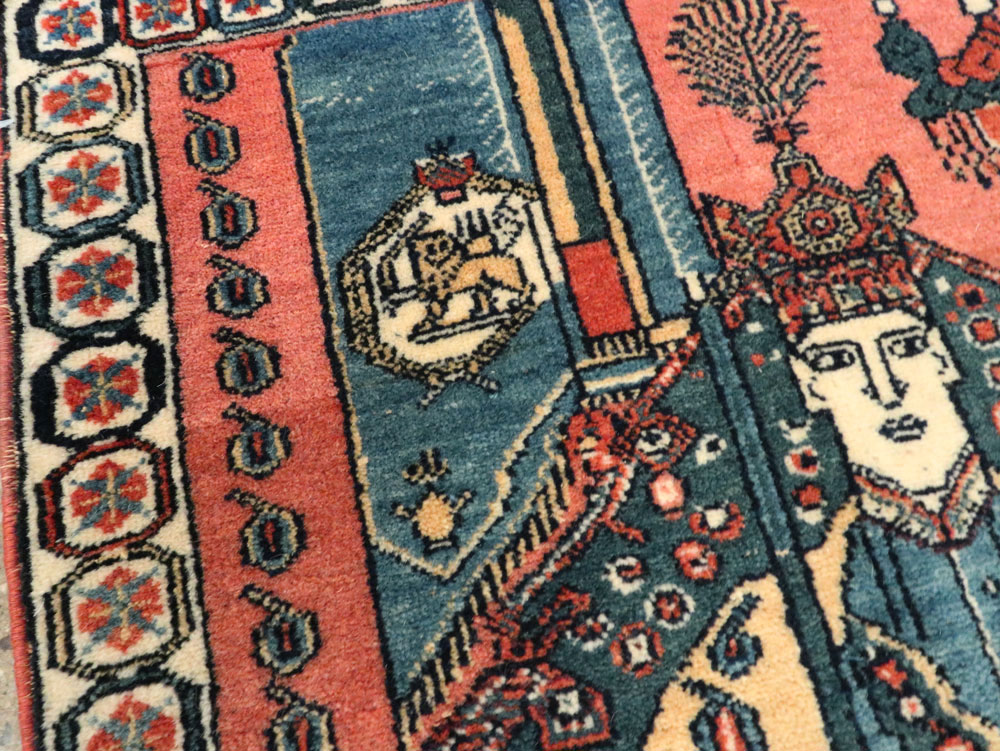 Persian Pictorial Shiraz Rug, No.28241 - Gsblank