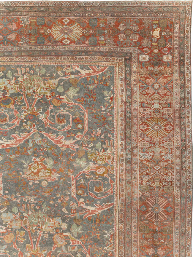 Antique Persian Mahal Oversize Carpet, No.28244 - Gsblank