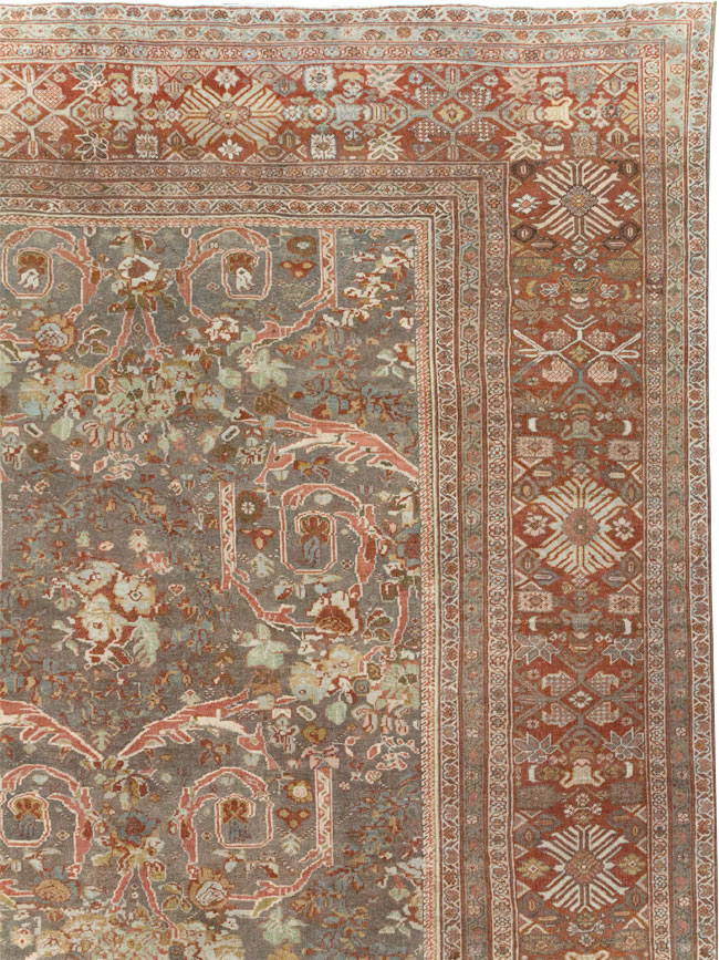 Antique Persian Mahal Oversize Carpet, No.28244 - Gsblank