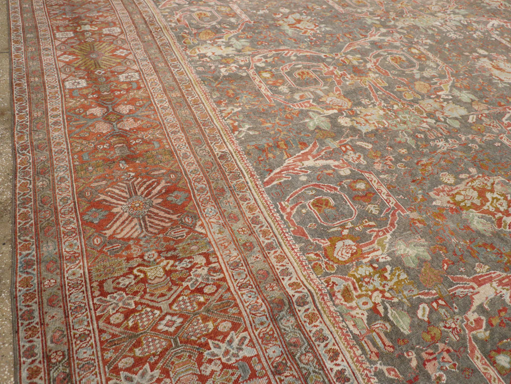 Antique Persian Mahal Oversize Carpet, No.28244 - Gsblank