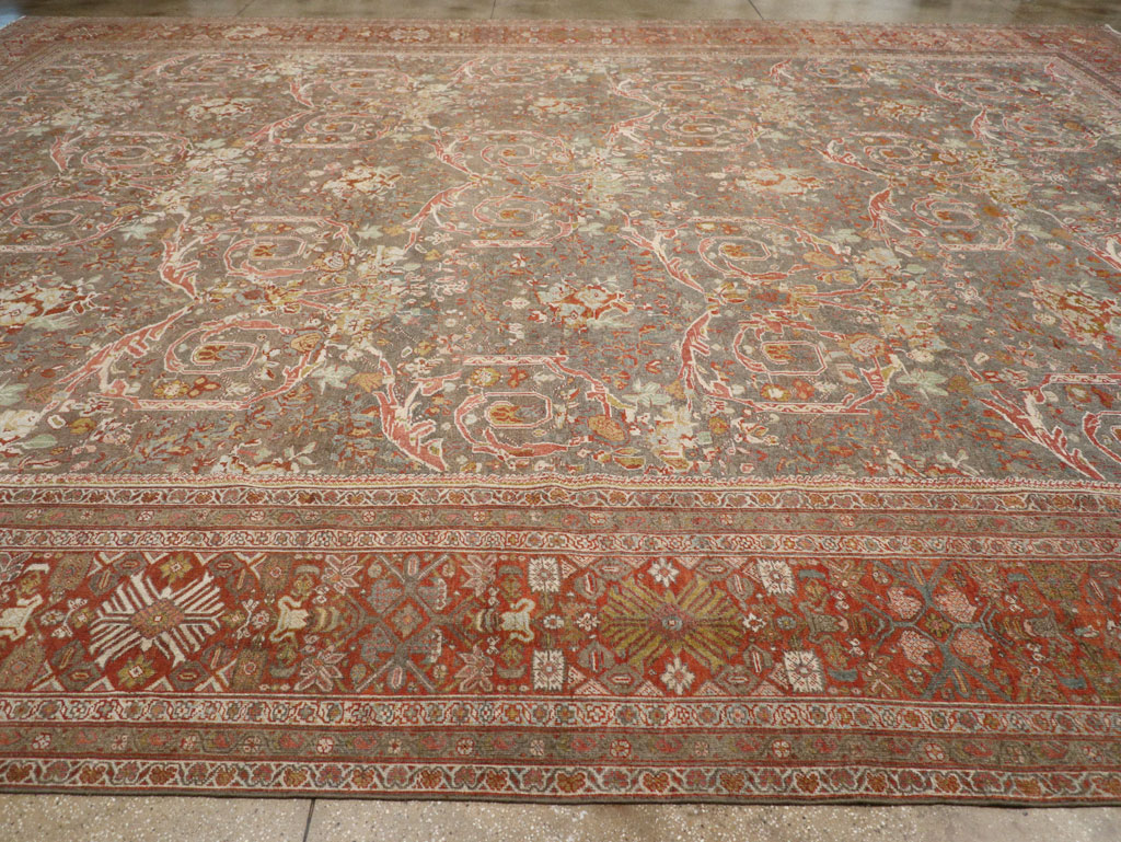 Antique Persian Mahal Oversize Carpet, No.28244 - Gsblank