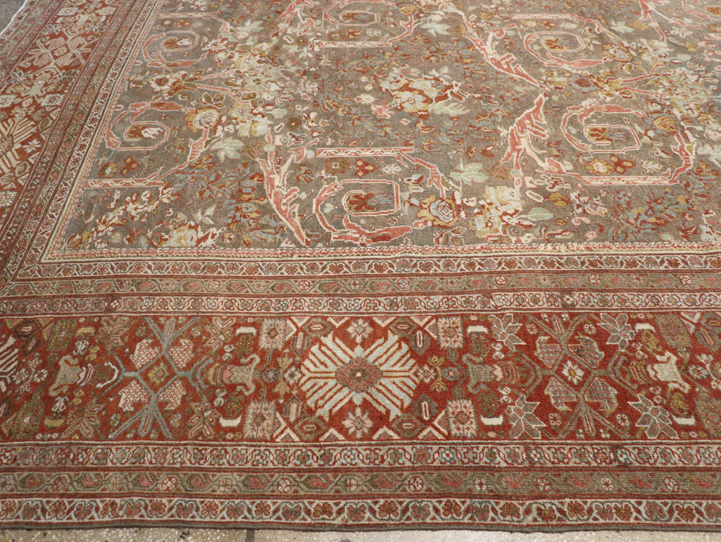 Antique Persian Mahal Oversize Carpet, No.28244 - Gsblank