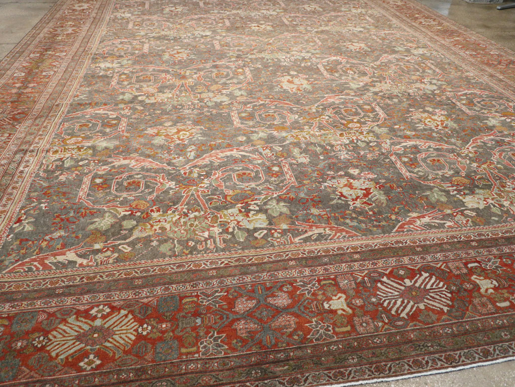 Antique Persian Mahal Oversize Carpet, No.28244 - Gsblank