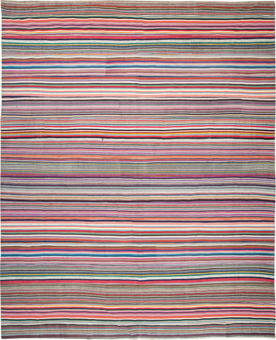 Modern Turkish Flatweave Rug, No.28249 - Gsblank