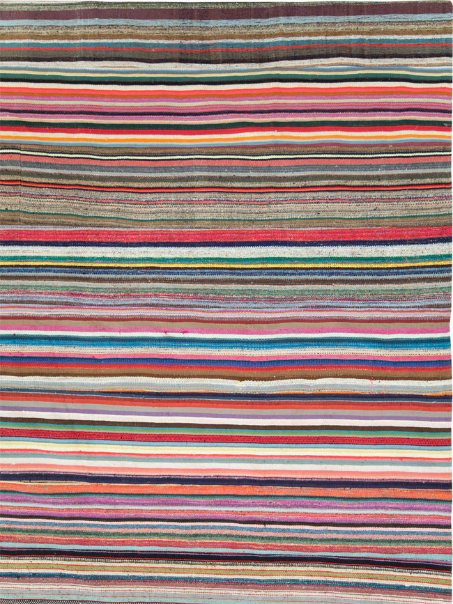 Modern Turkish Flatweave Rug, No.28249 - Gsblank